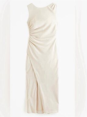 Abercrombie & Fitch Sleeveless Cream Maxi Dress